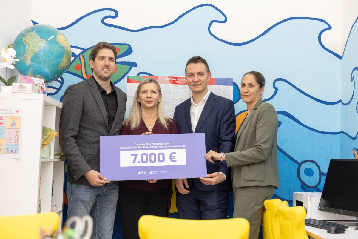 WTA Makarska Open donirao sedam tisuća eura Osnovnoj školi oca Petra Perice u Makarskoj.